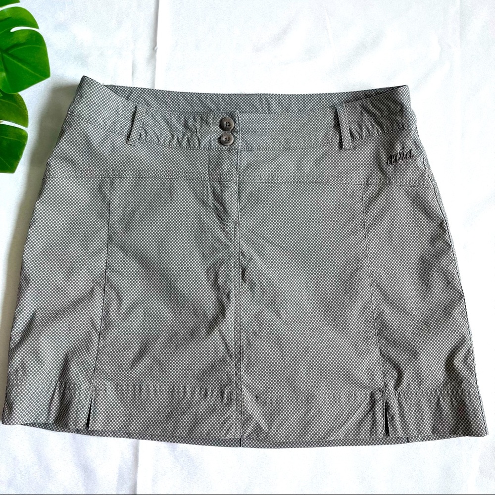 Avia grey checkers athletic golf mini skort size Small